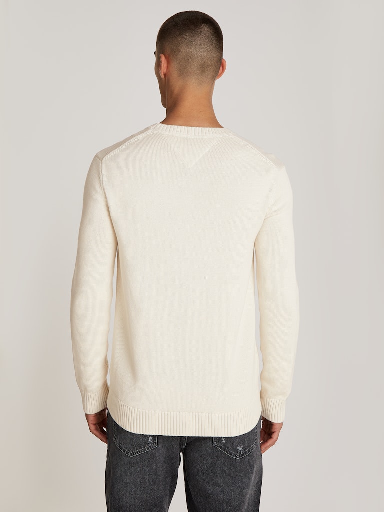 Tommy Jeans Sweater Beige TJM Slim Essentls C-Neck Sweat DM0DM18370/ACG