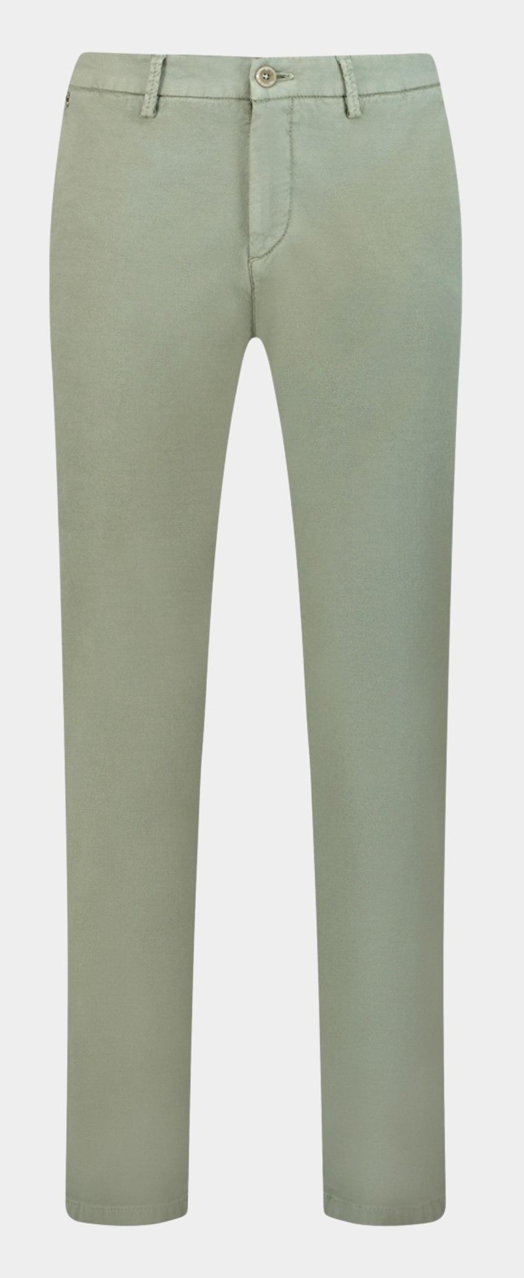 Gardeur Katoenen Broek Groen Hose Flatfront Slim Fit SAVAGE-2 60361/1074