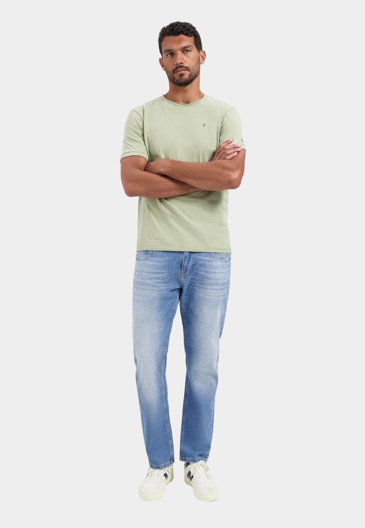 No Excess T-shirt korte mouw Groen T-Shirt Crewneck Slub 29360702SN/197