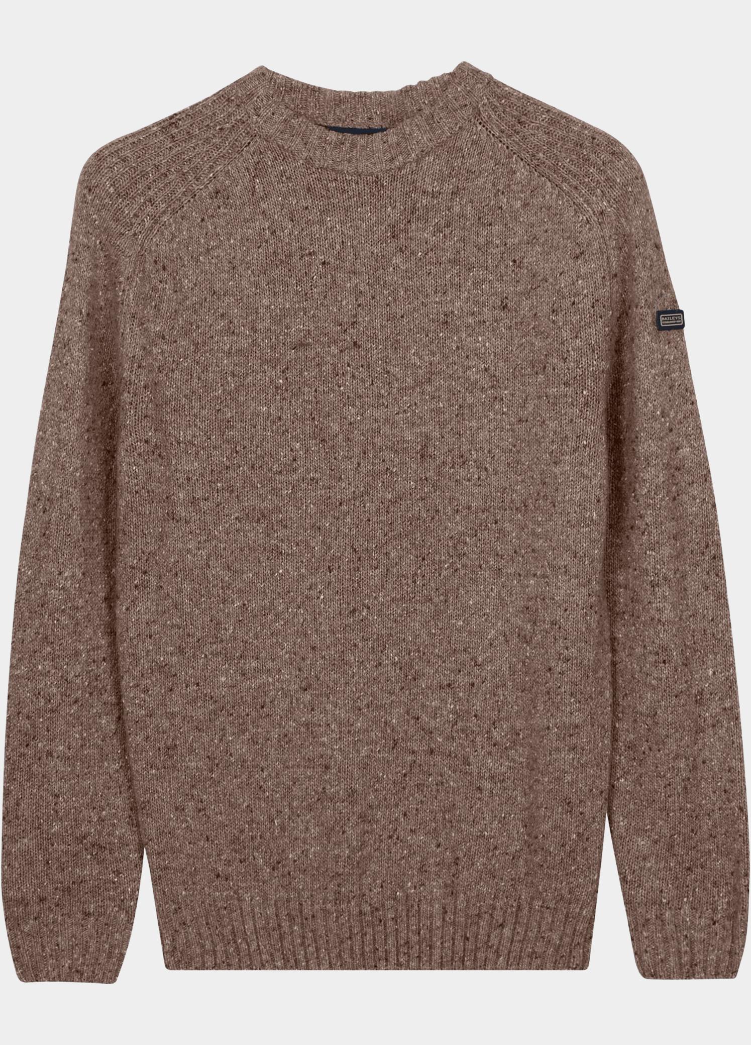 Baileys Pullover heren Beige Crew Neck 10gg, single knit 628207/867
