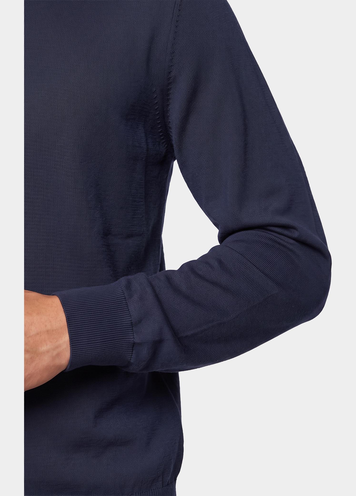 Born With Appetite Polo lange mouwen heren Blauw Gus Buttoned Polo Merino BWA00005GU40/4001