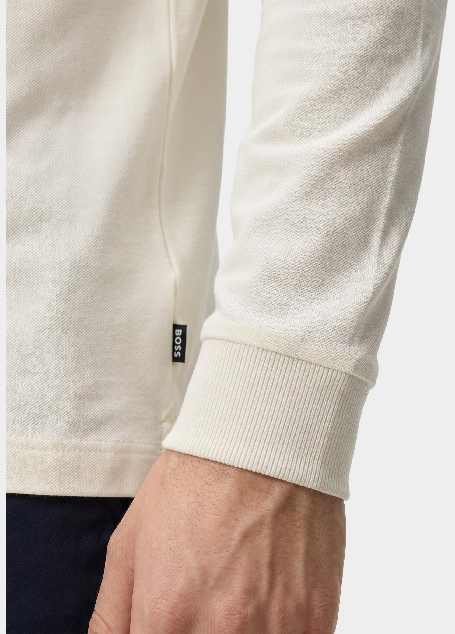 BOSS Black Polo lange mouw Wit Pado 30 10241542 01 50468392/118