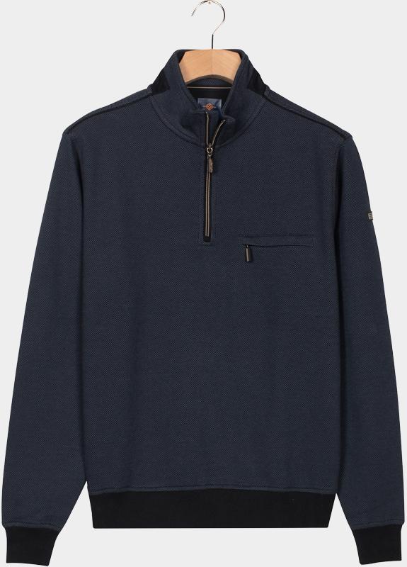 Baileys sweat halfzip Blauw Sweatshirt 1/2 Zip  2-tone Ja 523157/60