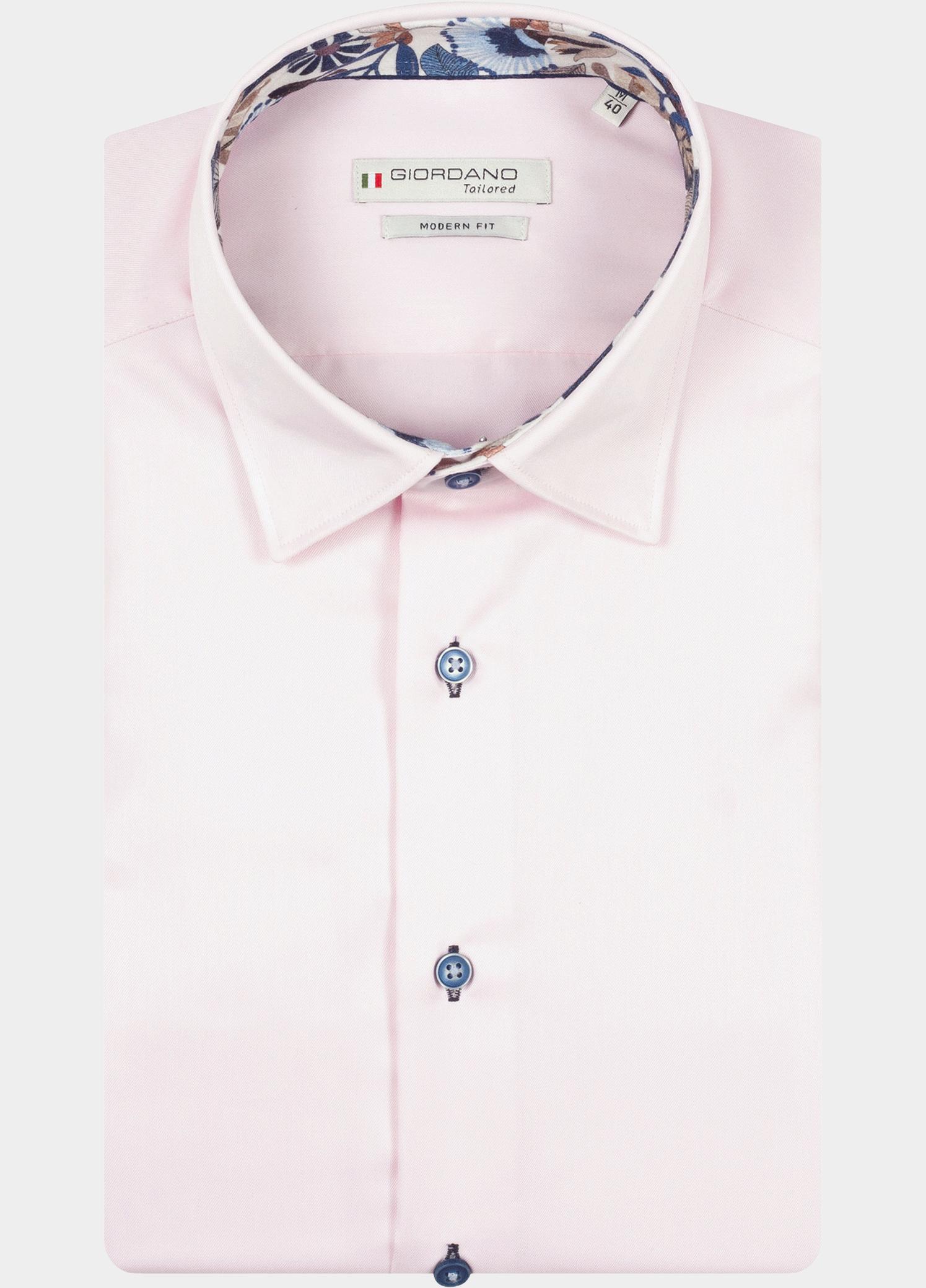 Giordano Overhemd heren Roze Belmonte Long Sleeve Button U 617885/51