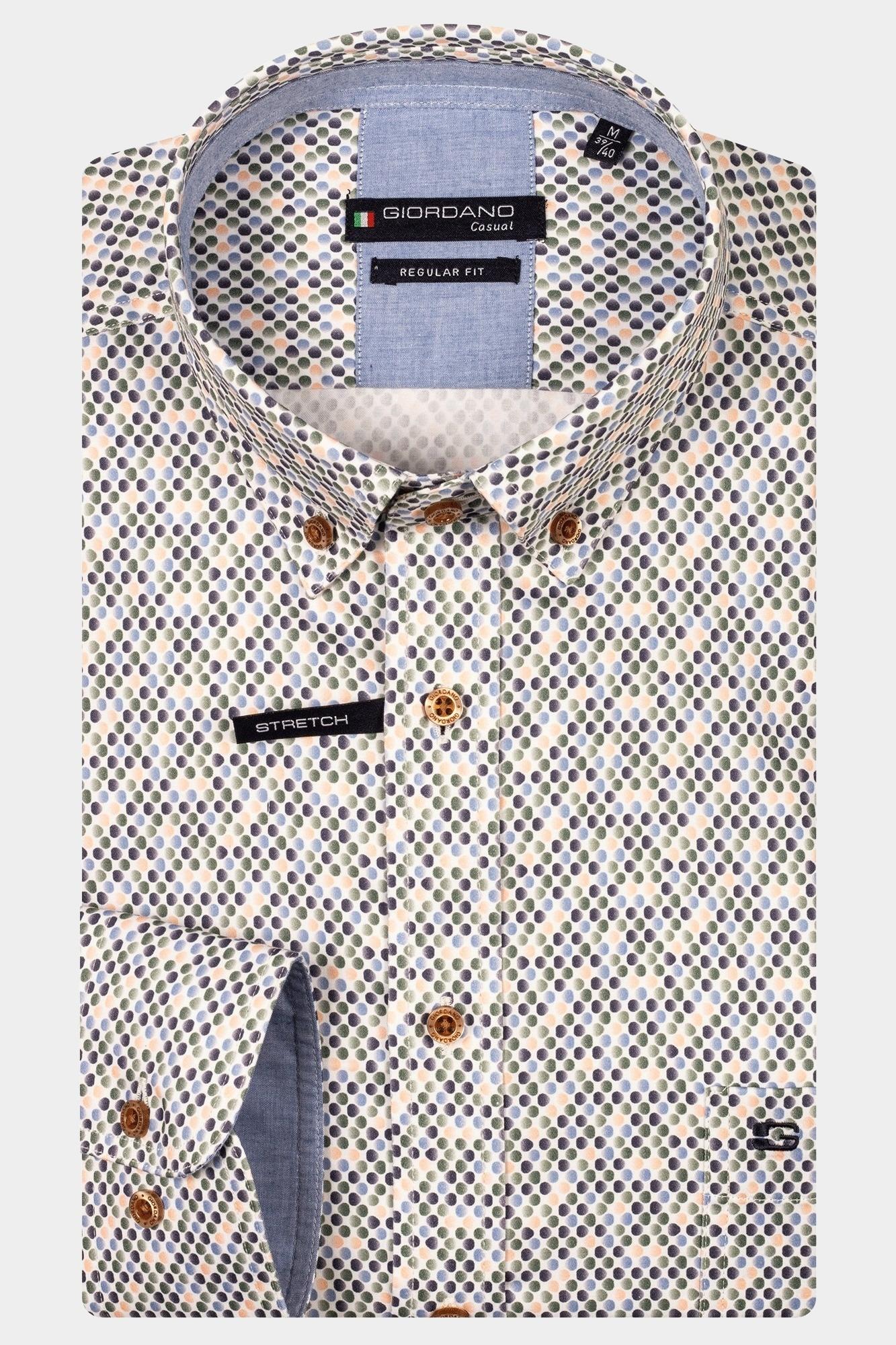 Giordano Casual hemd lange mouw Groen Ivy Long sleeve button down 517027/70