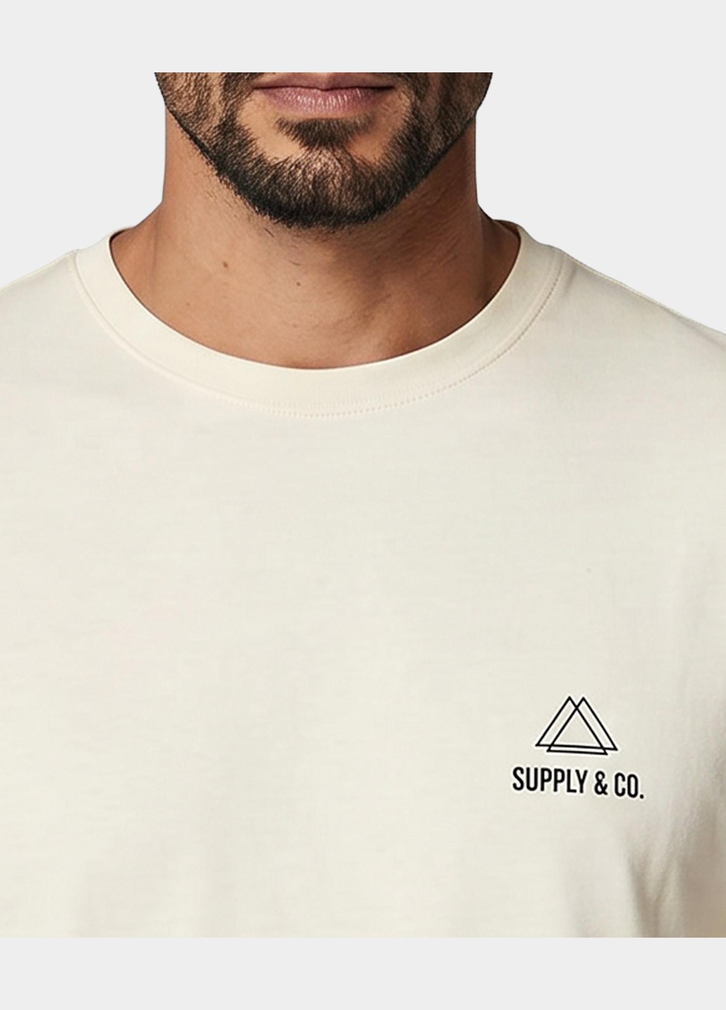 Supply & Co. T-shirt heren Beige Basic T-shirt SCO25108BA01/150 off-white