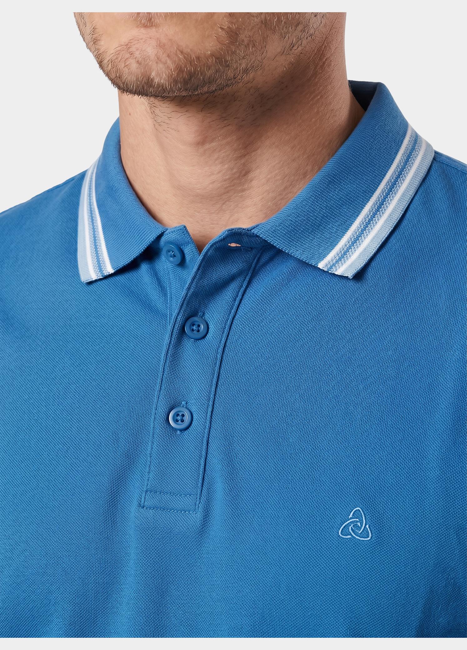 Scotland Blue Polo heren Blauw Brick Polo Plain Contrast Col SPE25108BR06SB/241 true blue