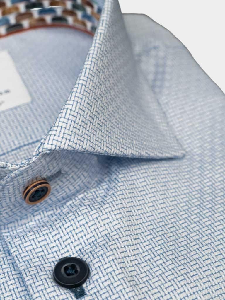 R2 Amsterdam Casual hemd lange mouw Blauw  118.WSP.079/018