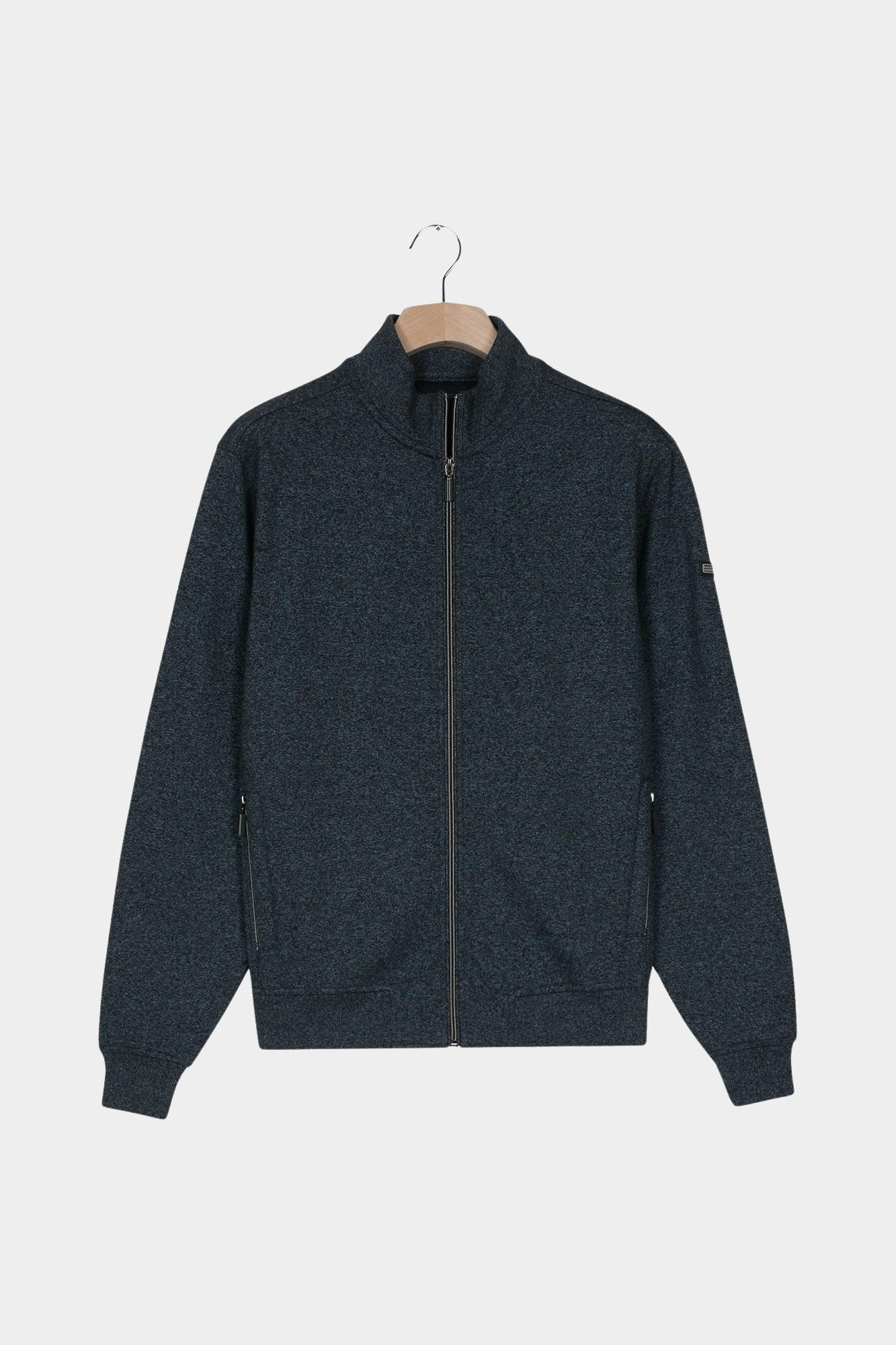 Baileys Vest Blauw Sweat Cardigan Zip 522254/609