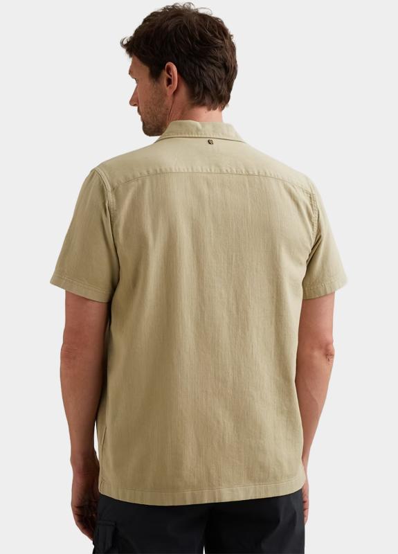 PME Legend Casual hemd korte mouw Groen Short Sleeve Shirt Slub Twill PSIS2604230/6001