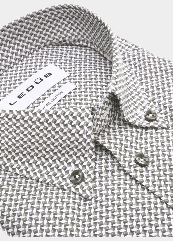 Ledub Business hemd lange mouw Grijs  0702091/270-000-000