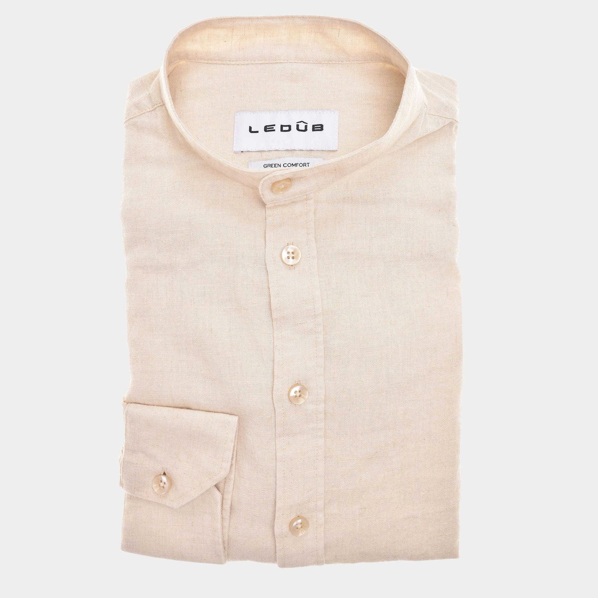 Ledub Business hemd lange mouw Bruin  0142971/620-000-000