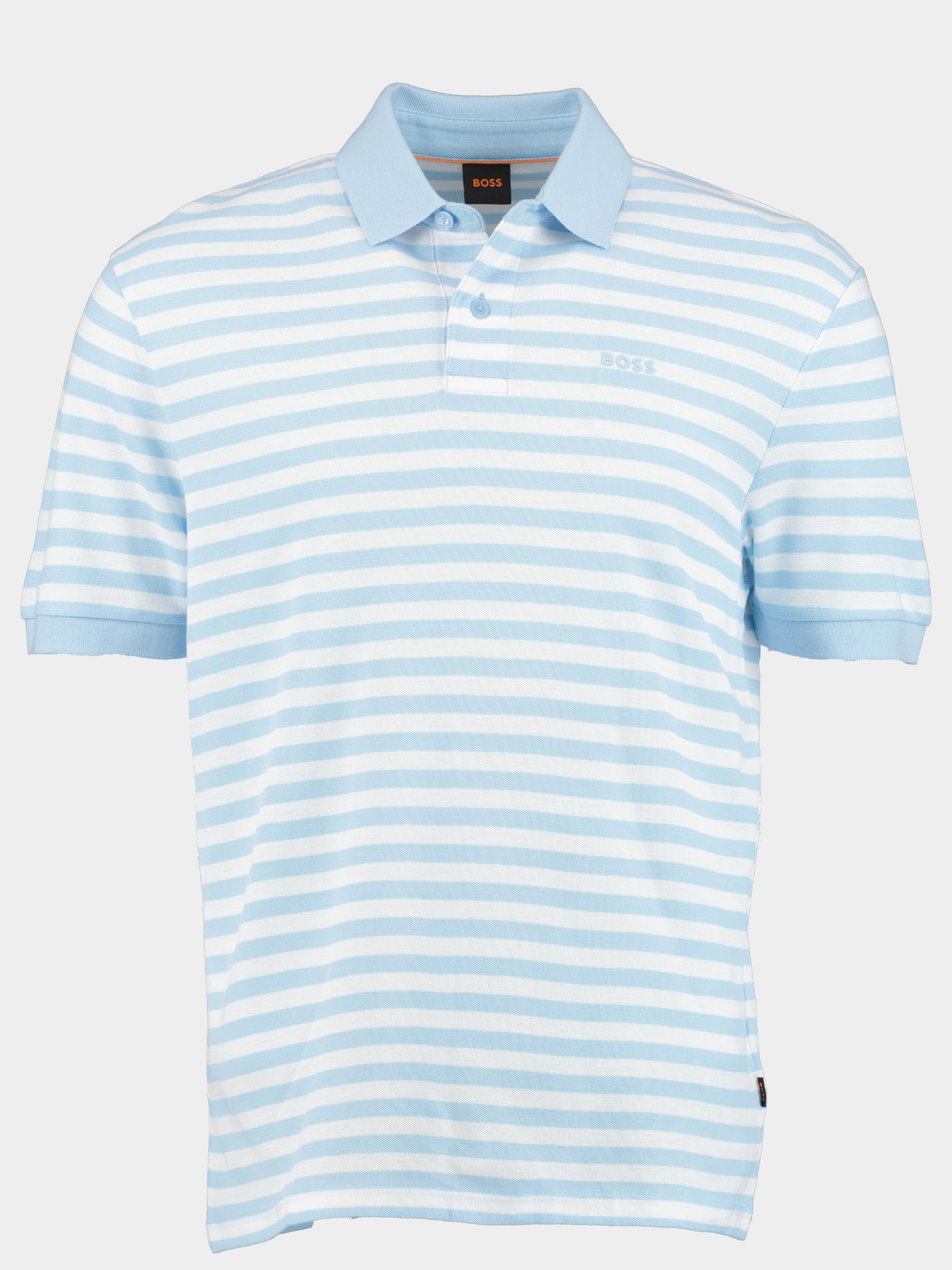 BOSS Orange Polo korte mouw Blauw PalesStripe 10259316 01 50513604/460