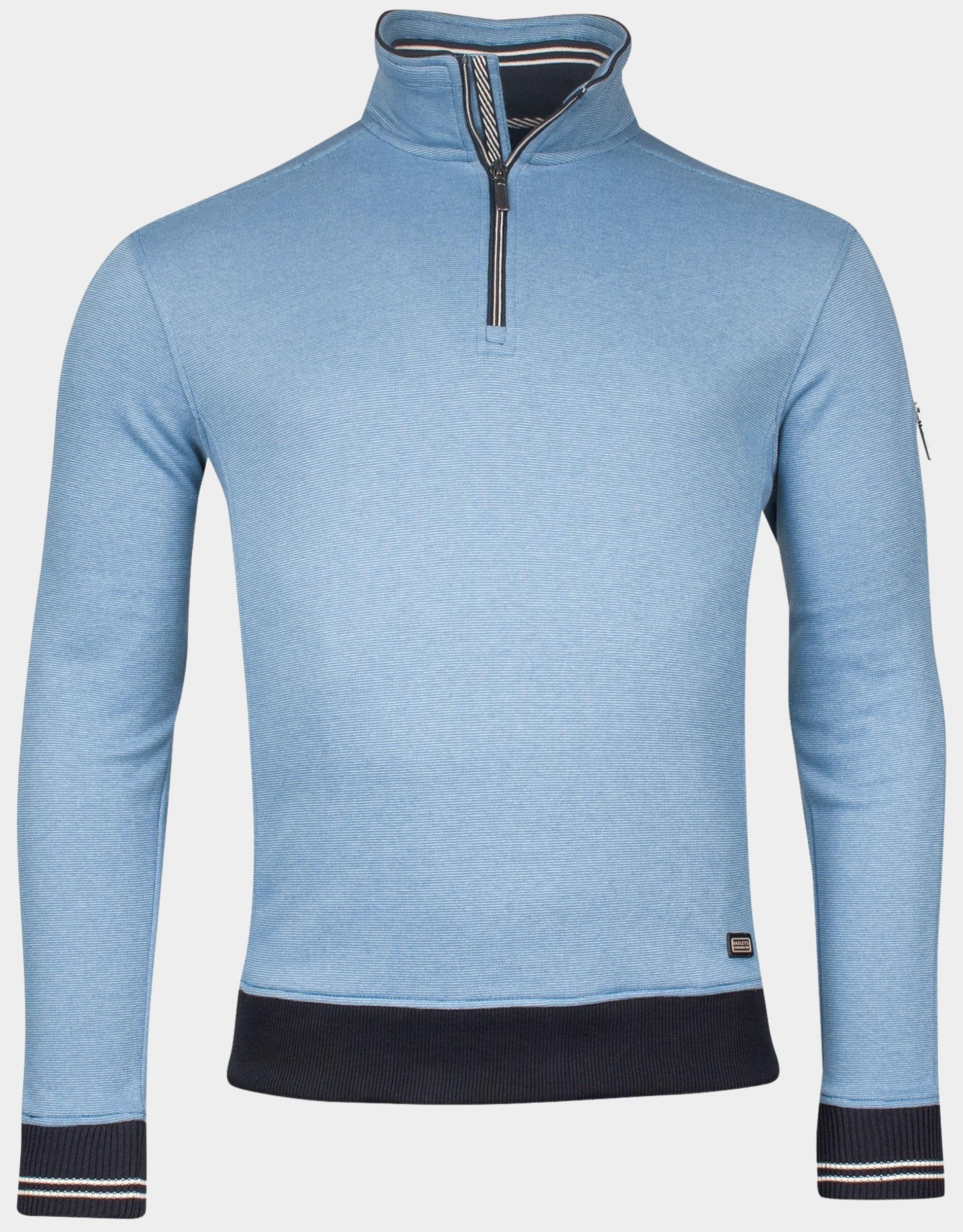 Baileys Half Zip Blauw Sweatshirt 1/2 Zip  all over 513155/65