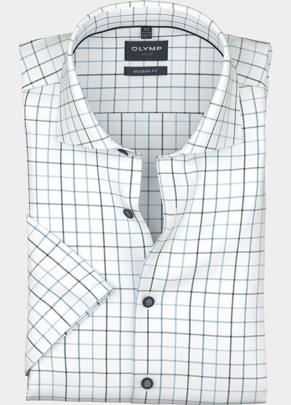 Olymp Zakelijk hemd korte mouw Blauw Luxor 121412/11