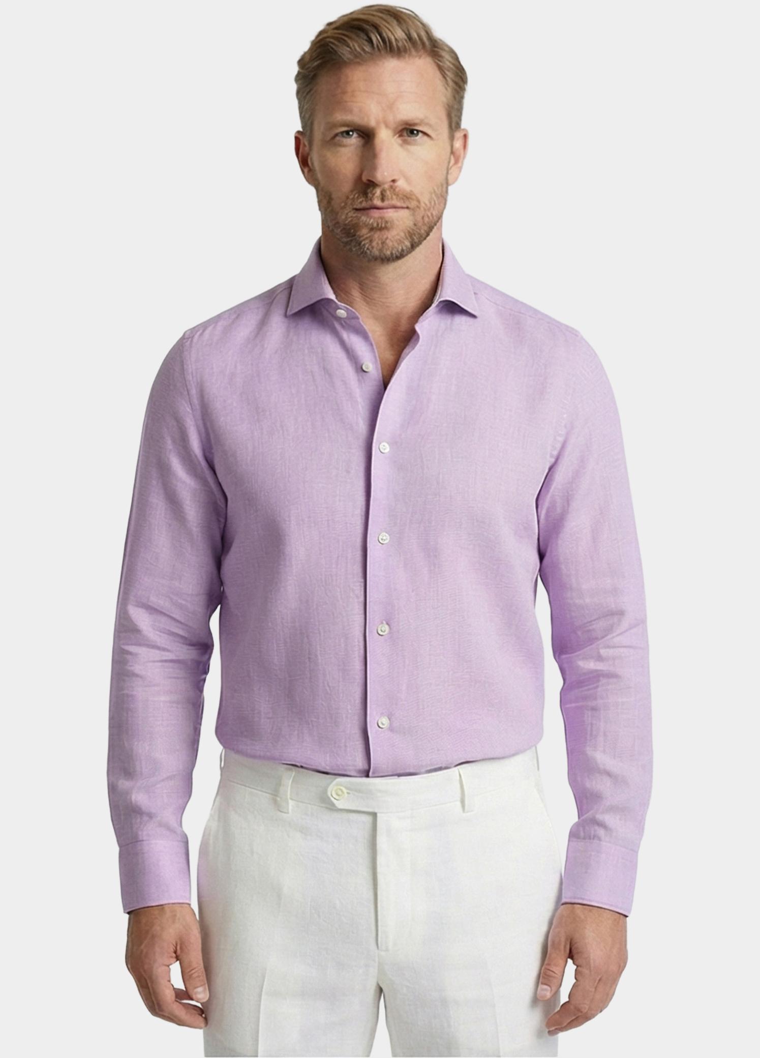 Giordano Overhemd heren Paars Row Long Sleeve Cutaway Soft 617810/40