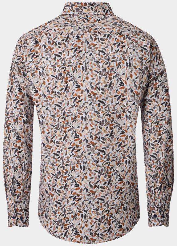 Casamoda Casual hemd lange mouw Bruin B.D. Casual Fit 454483400/200