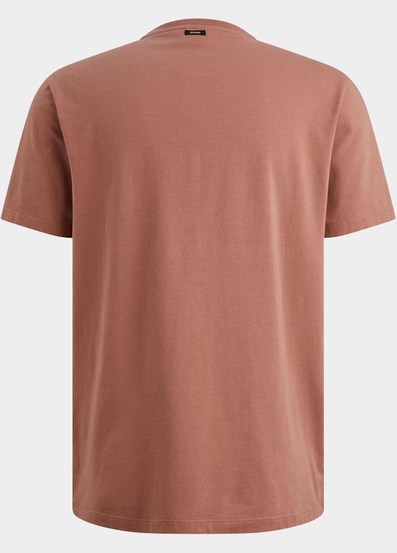 Vanguard T-shirt korte mouw Bruin Short sleeve r-neck cotton el VTSS2604532/8202