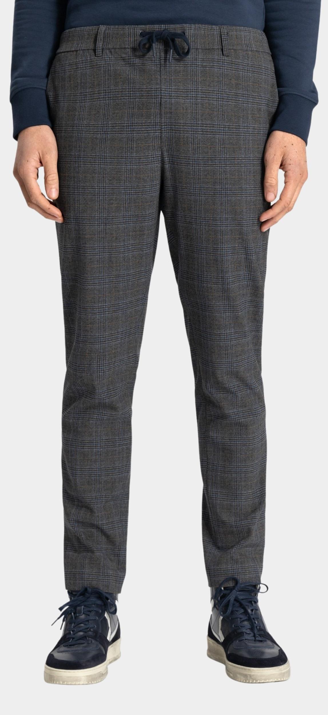 Dstrezzed Katoenen Broek Grijs Lancaster Check Pant 501758/894