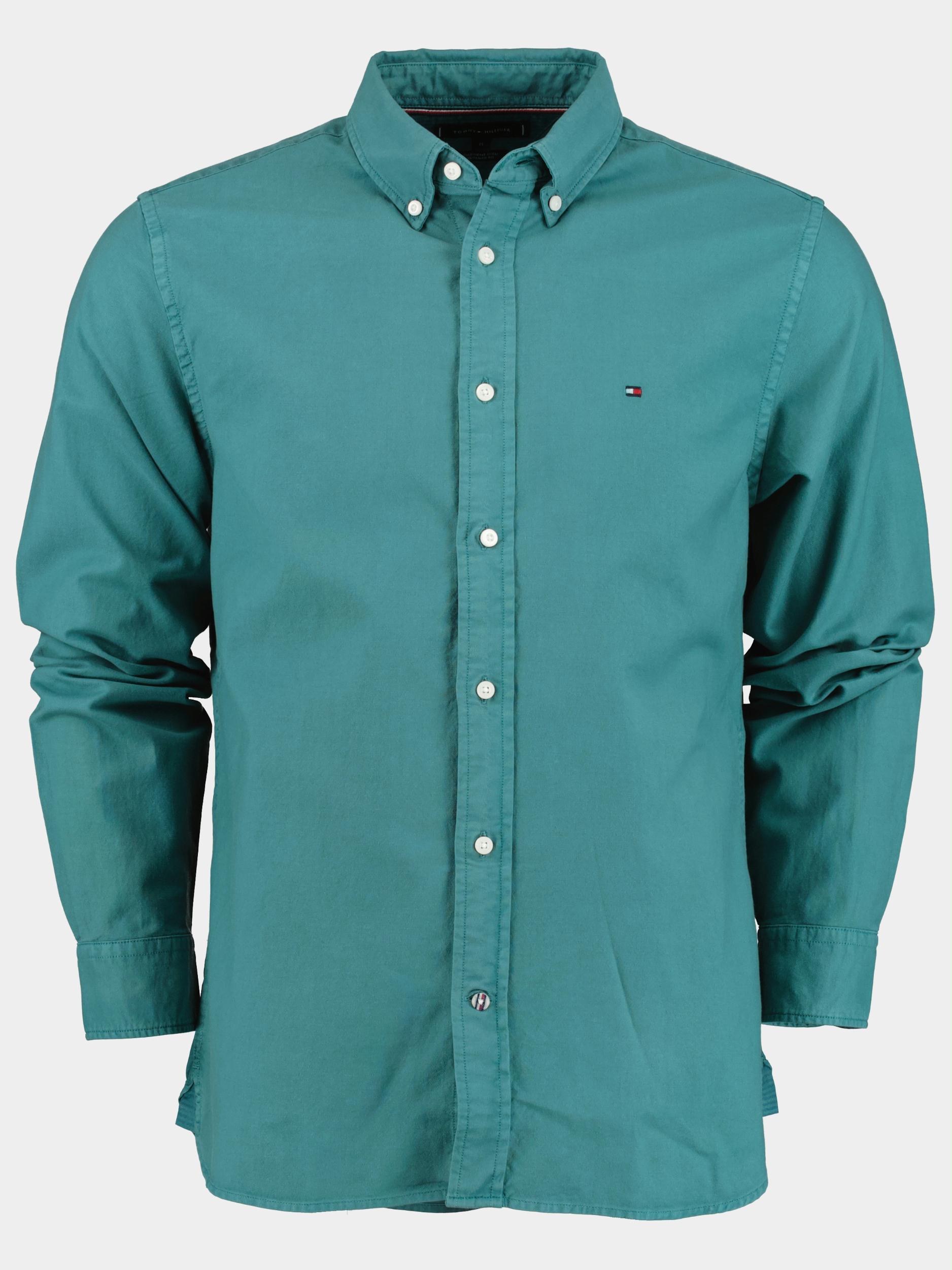 Tommy Hilfiger Casual hemd lange mouw Groen Pigment garment dye MW0MW30677 MB6