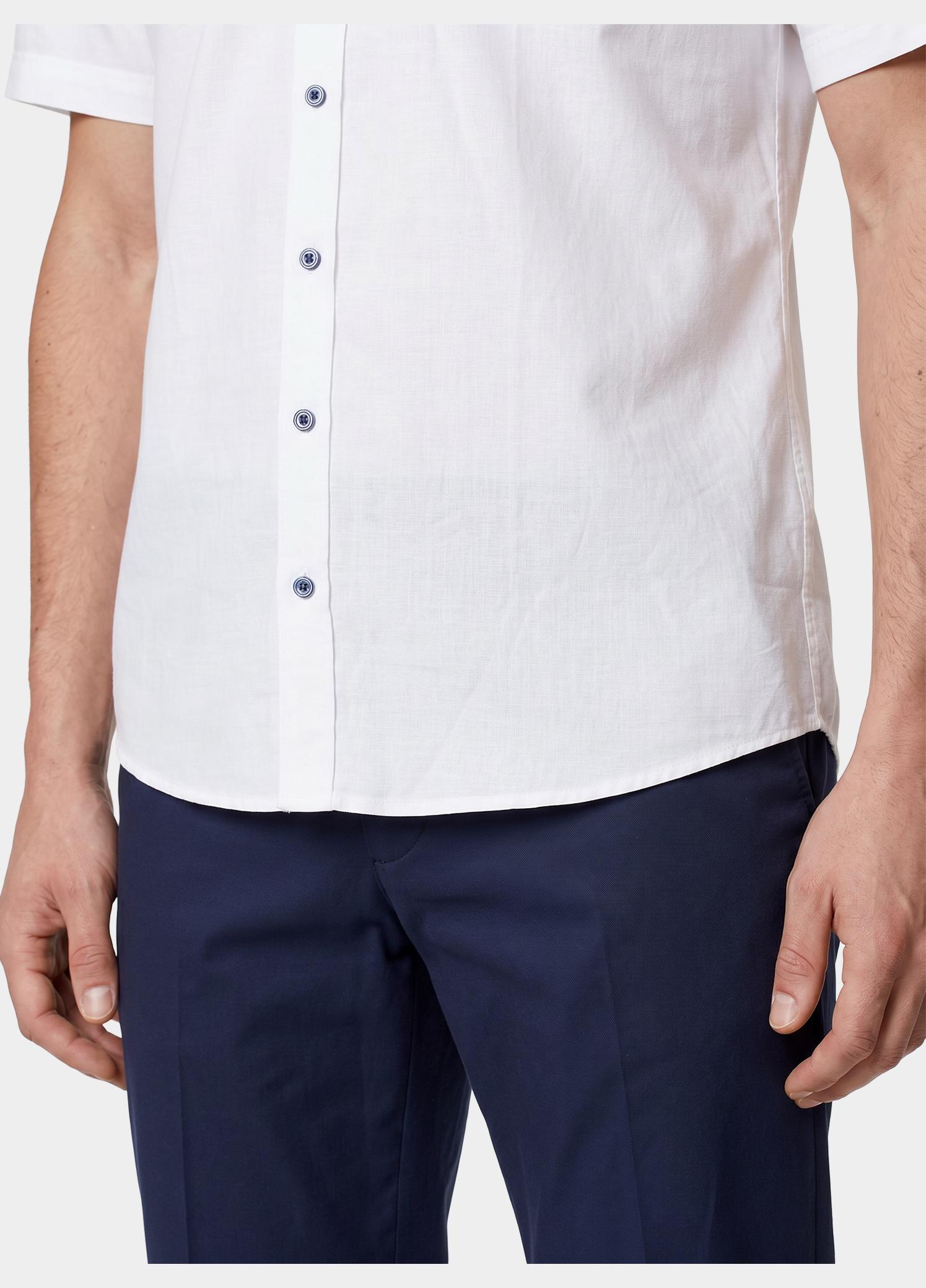 Casamoda overhemd korte mouw heren Wit B.D. Casual Short 1/ Arm 954457100/000
