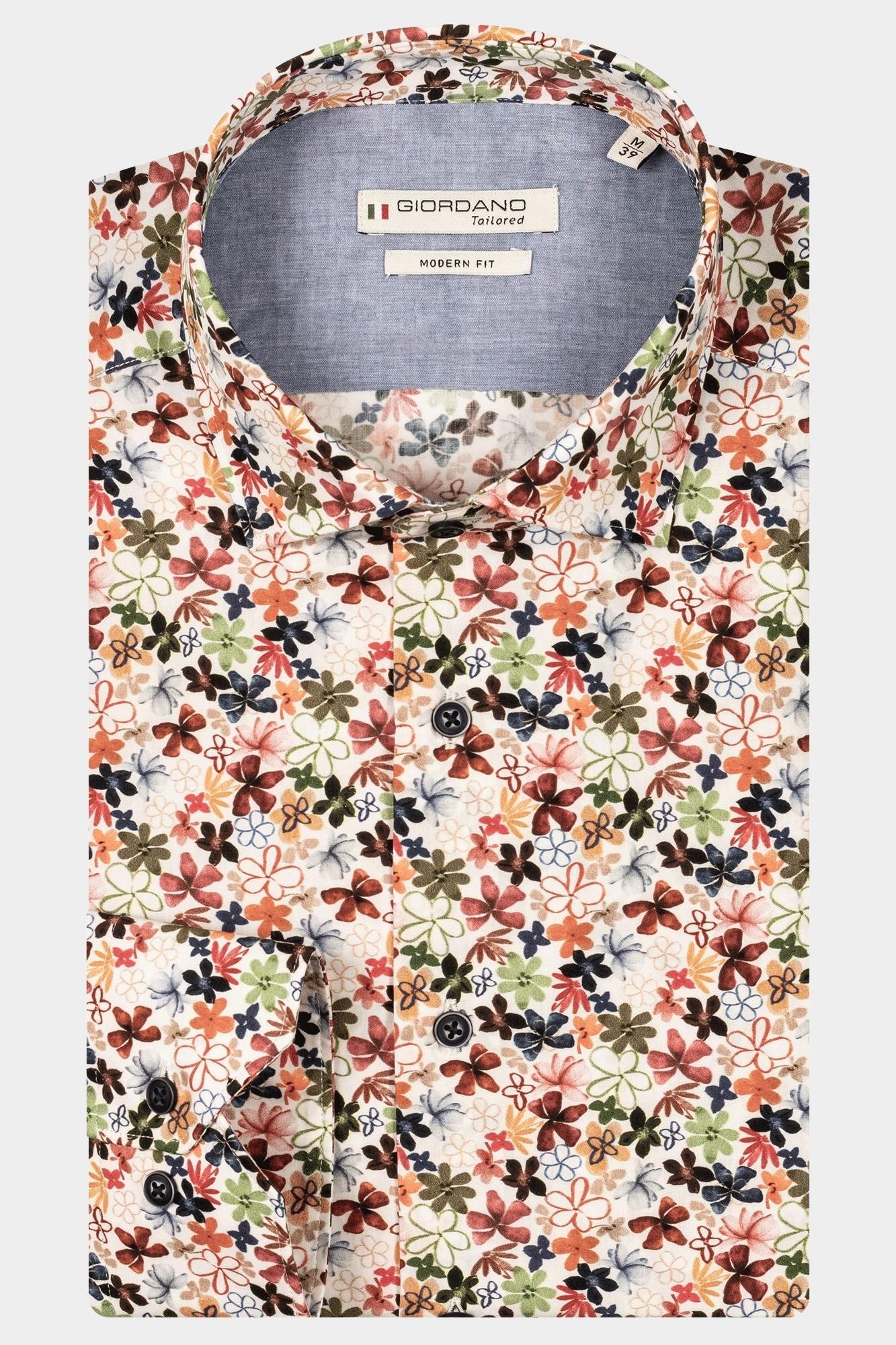 Giordano Casual hemd lange mouw Rood Maggiore long sleeve semi cut 517856/30