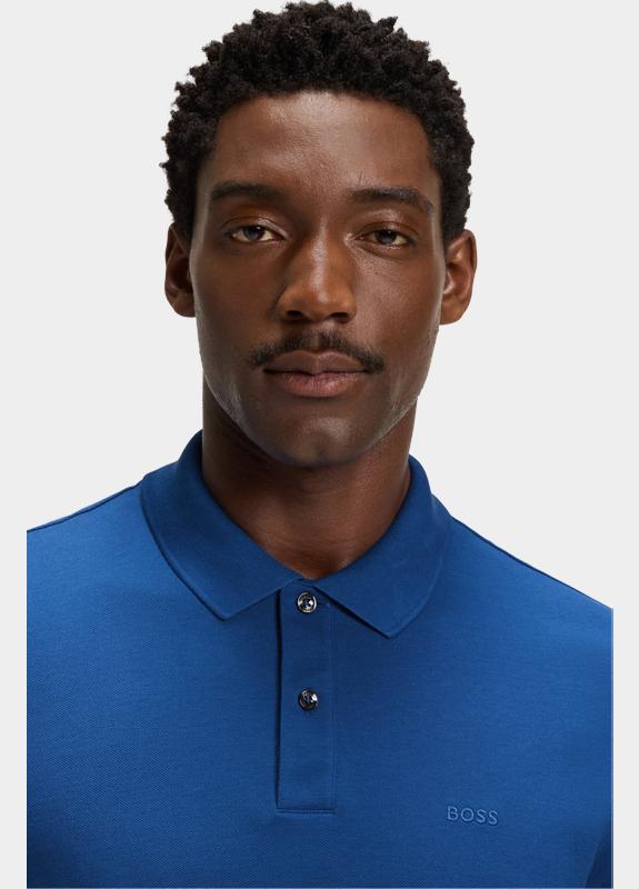 BOSS Black Polo korte mouw Blauw Pallas 10241531 01 50468362/429