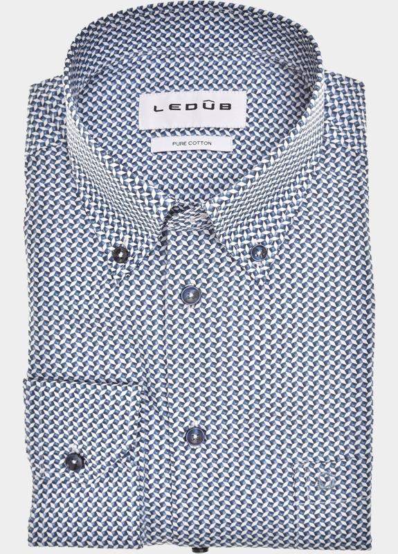 Ledub Business hemd lange mouw Blauw  0702091/160-000-000