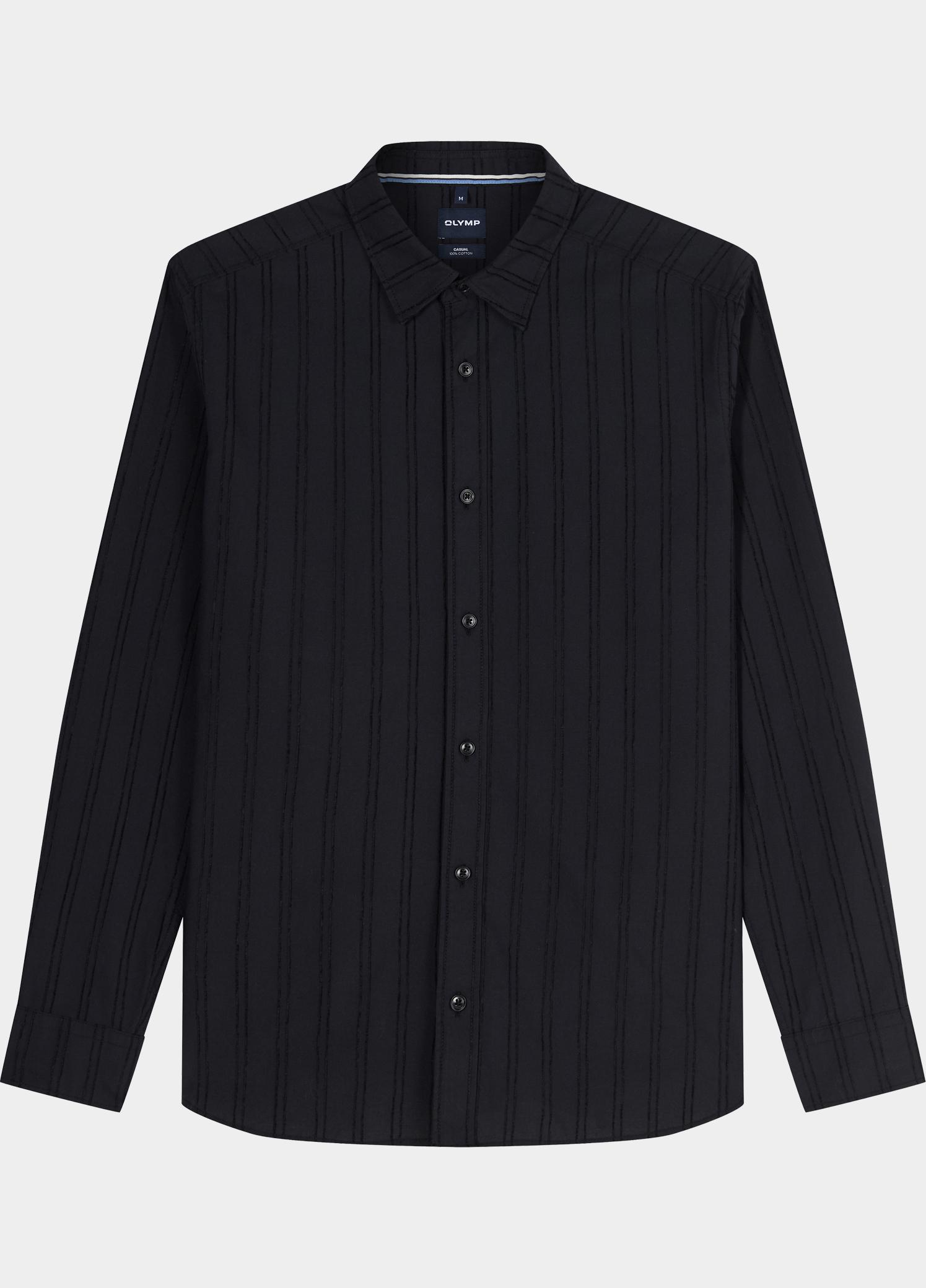 Olymp Overhemd heren Zwart CASUAL D.2434/D.2434 408424/68