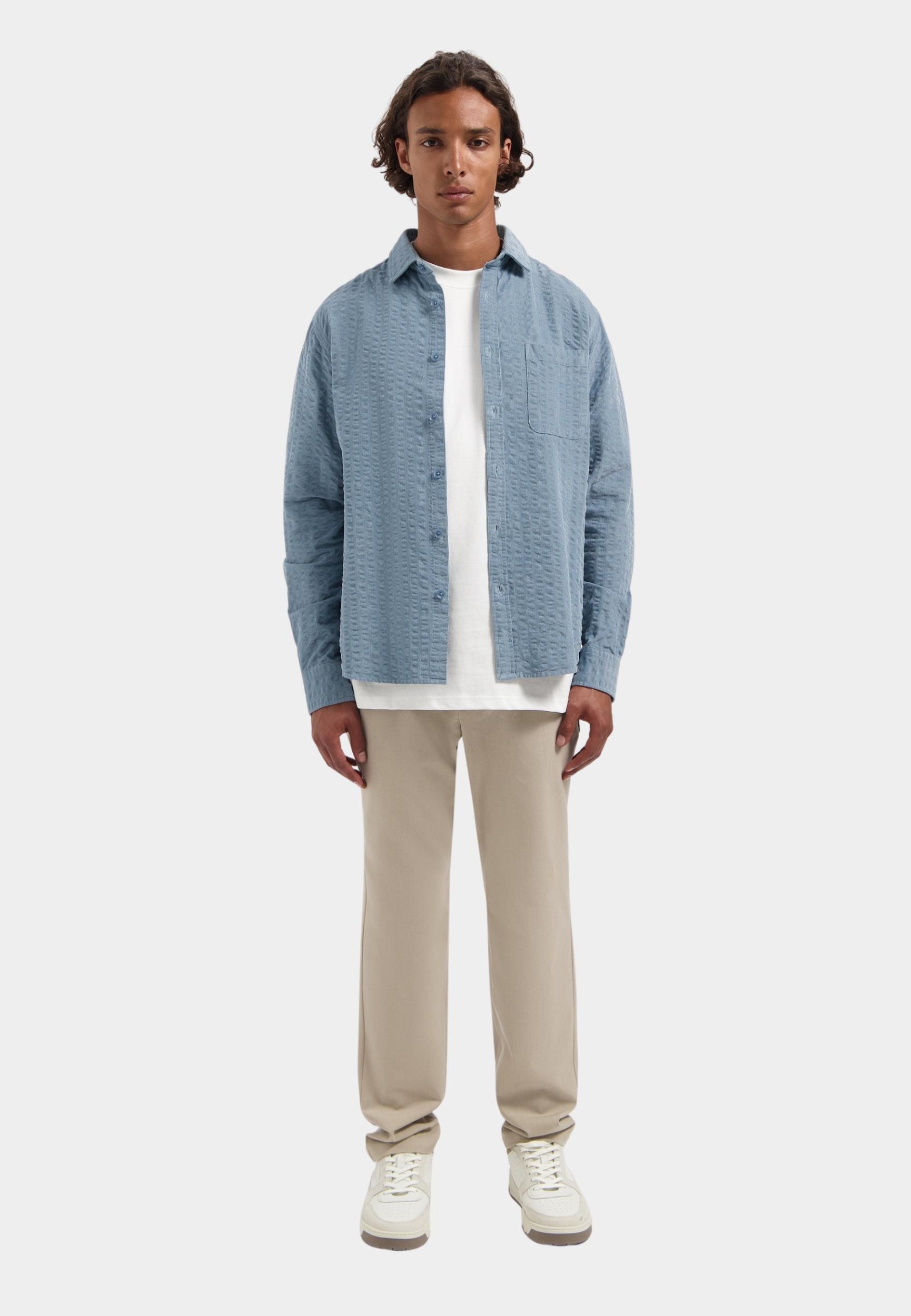 Dstrezzed Casual hemd lange mouw Blauw Patric Shirt 303980/630