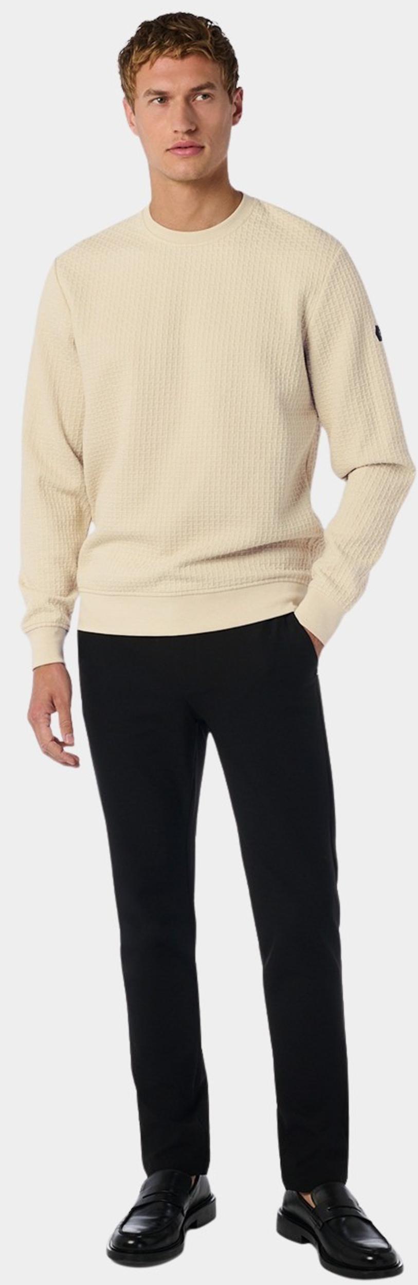 No Excess Sweater Grijs Sweater Crewneck Double Layer 25100908/122