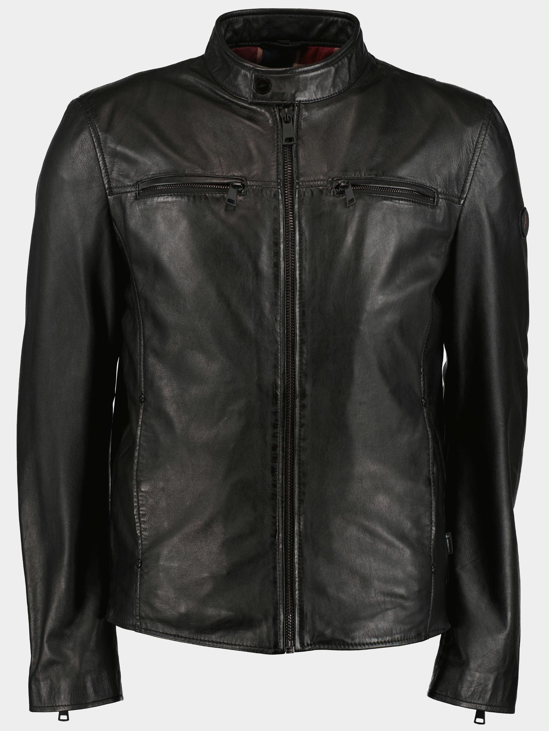 Donders 1860 Lederen jack Zwart Leather Jacket 52360.4/999