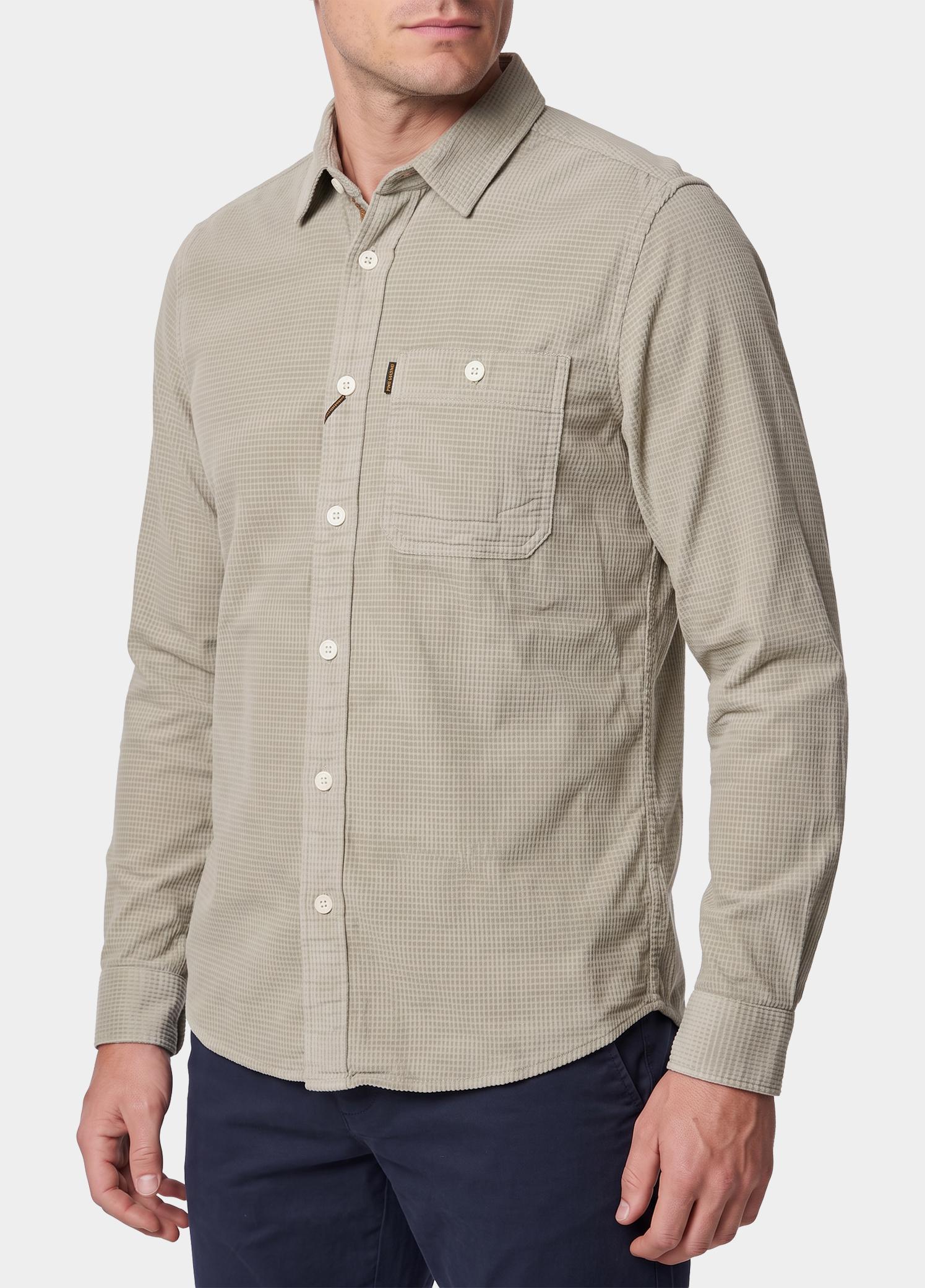 PME Legend Overhemd heren Beige Long sleeve shirt Dobby Cordu PSI2610208/6412
