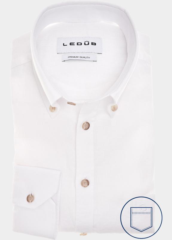 Ledub Business hemd lange mouw Wit  0143395/910-000-000