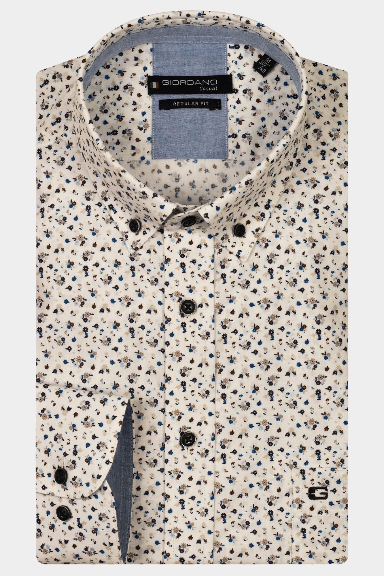 Giordano Casual hemd lange mouw Blauw Ivy long sleeve button down l 517030/60