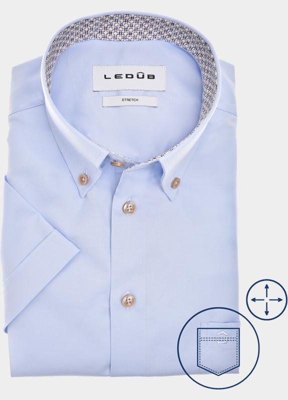 Ledub Business hemd korte mouw Blauw  0702021/130-620-000