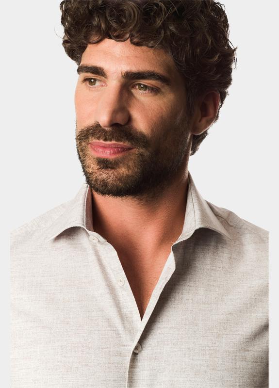 Ledub Business hemd lange mouw Bruin  0143315/620-000-000