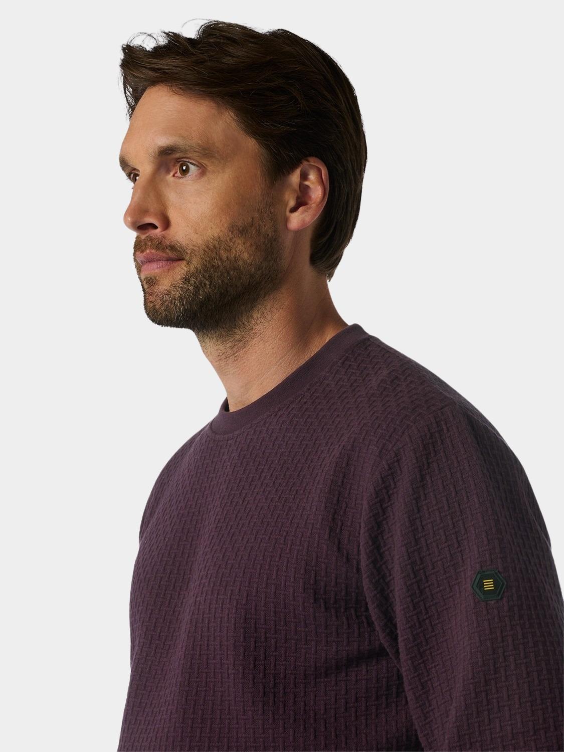 No Excess Sweater Paars Sweater Crewneck Double Layer 25100908/083