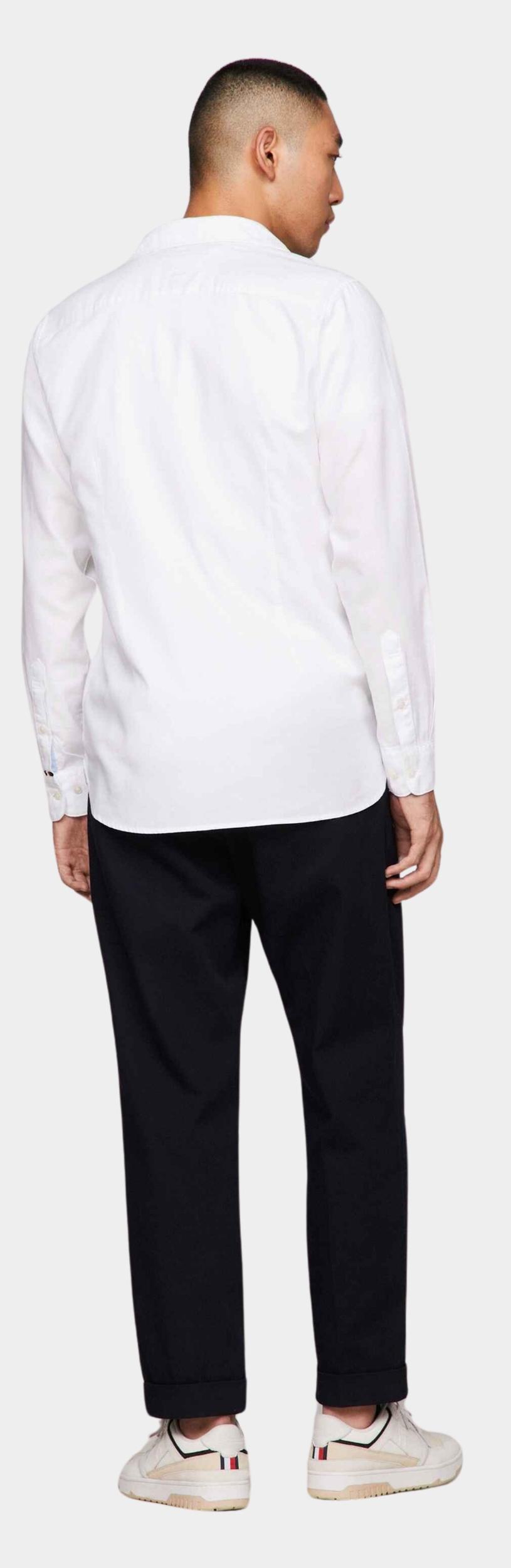 Tommy Hilfiger Casual hemd lange mouw Wit Flex Dobby SF Shirt MW0MW33782/YCF