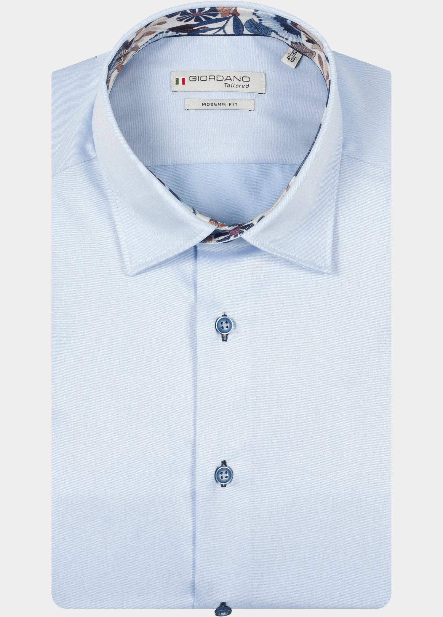 Giordano Overhemd heren Blauw Belmonte Long Sleeve Button U 617885/61