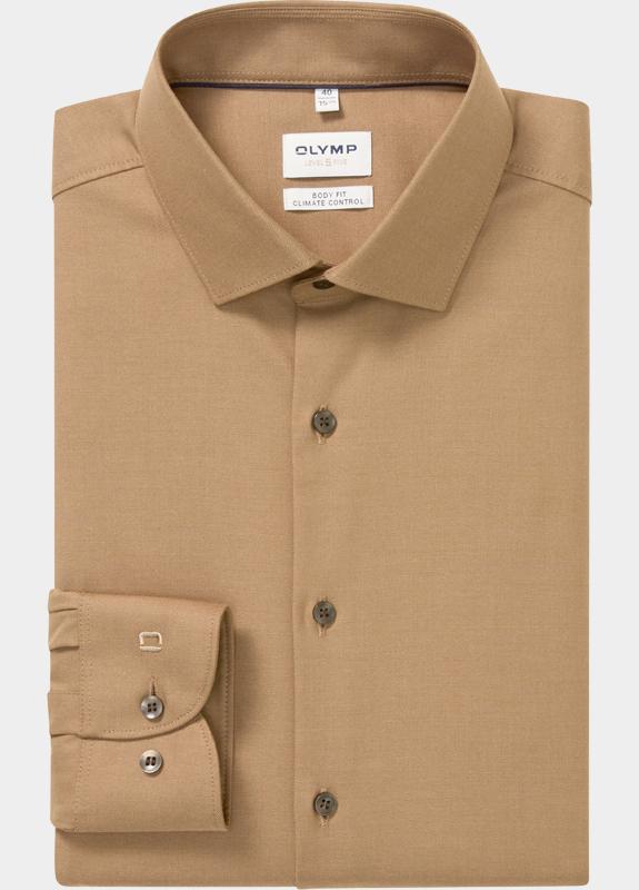 Olymp Zakelijk overhemd heren Bruin Level Five 24/Seven 073464/28