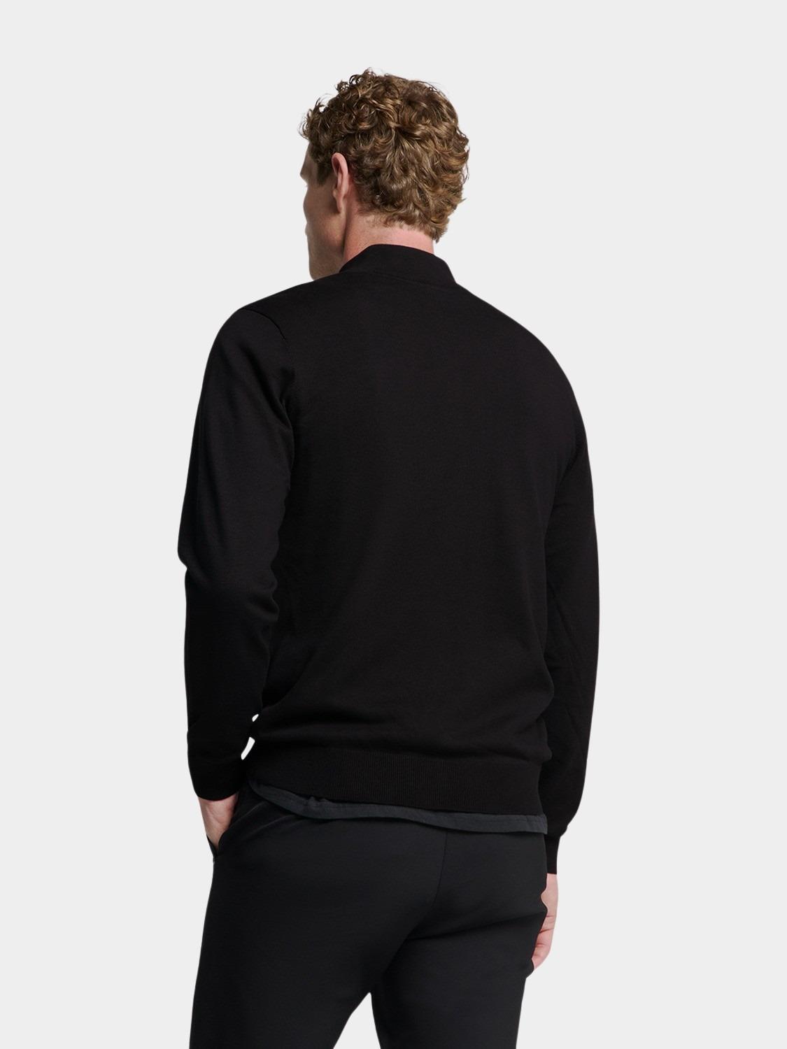 No Excess Half Zip Zwart Pullover Half Zip 2 Coloured N2185/020