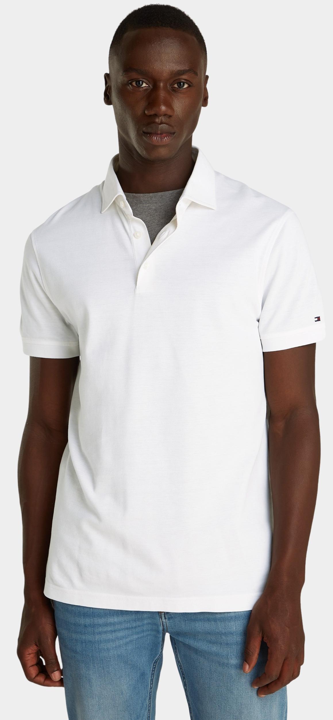 Tommy Hilfiger Polo korte mouw Wit DC Spread Collar Pique Polo MW0MW38745/YCF