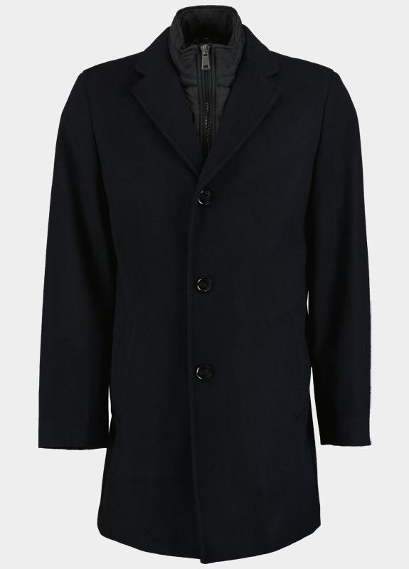 Commander Wollen Jas Blauw Wollmantel mit Inlet 213013459/607