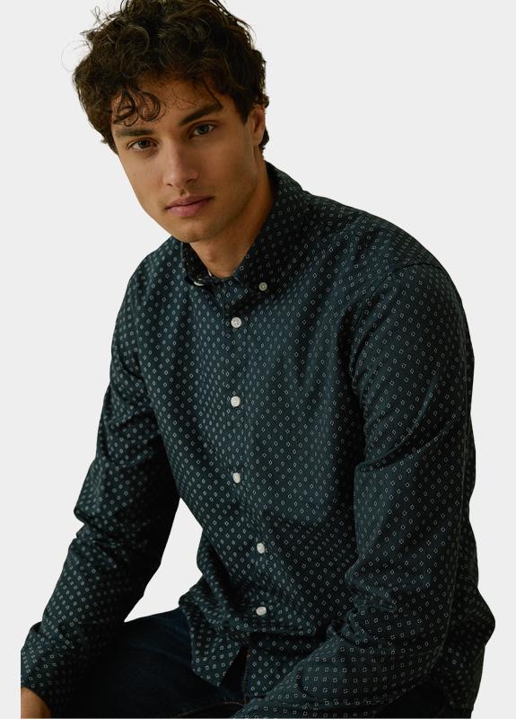 Basefield Overhemd heren Blauw  219018304/617