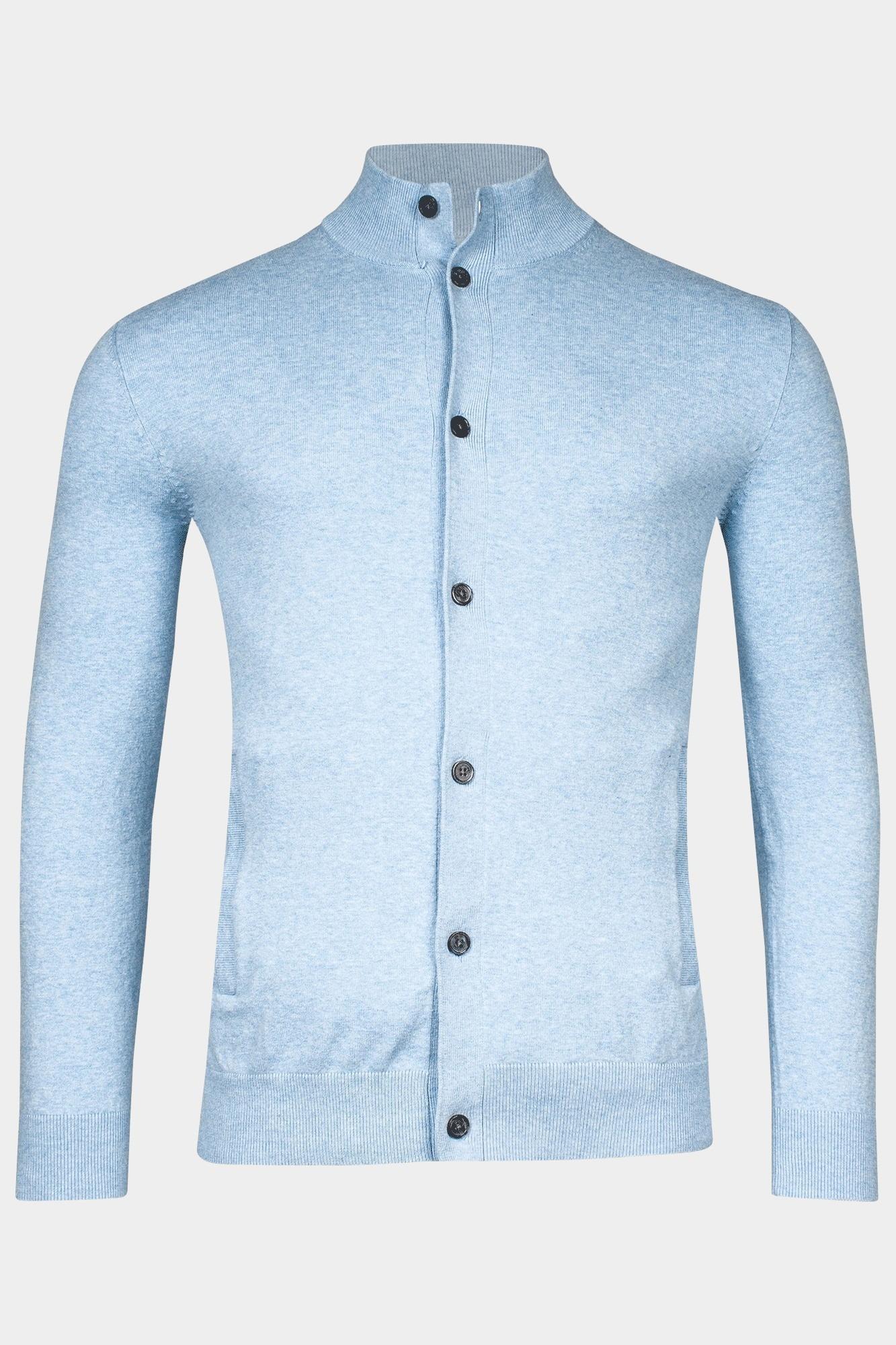 Baileys Vest Blauw Cardigan zip/buttons  12gg si 412097/955