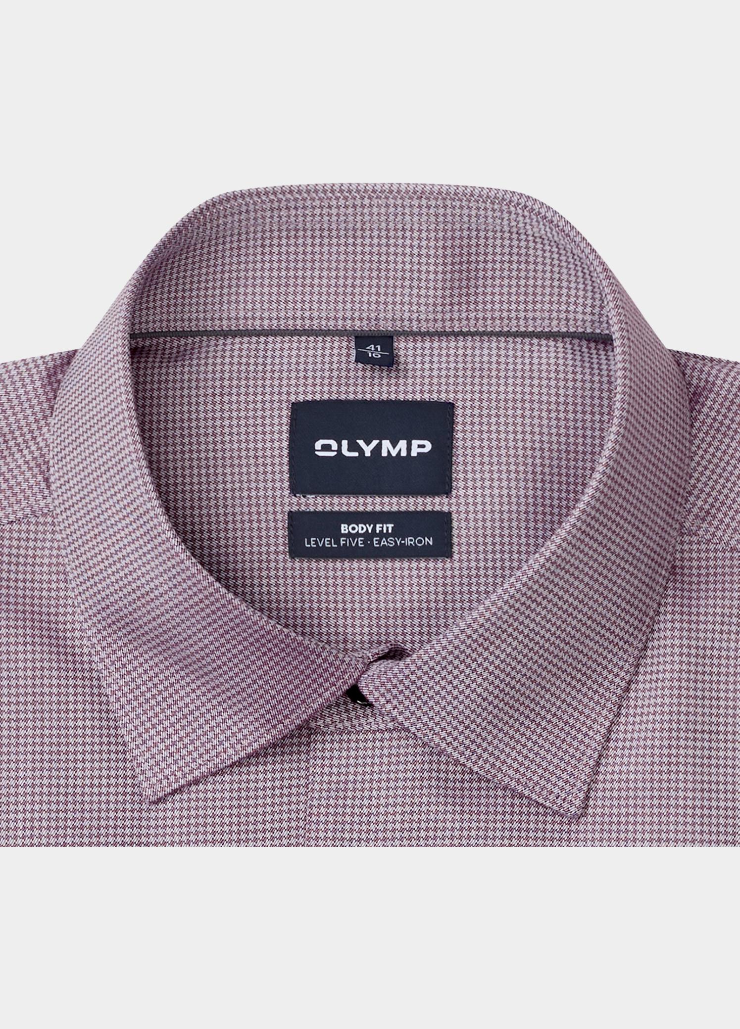 Olymp Overhemd extra lange mouw Rood Level 5 b.f. D.2217 207429/37