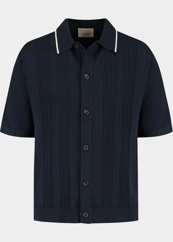 Dstrezzed Polo korte mouw Blauw Daxton Shirt 421160/649