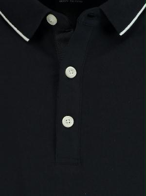 Armani Exchange Polo korte mouw Blauw donkerblauwe modern fit polo 8NZF70.Z8M9Z/1510