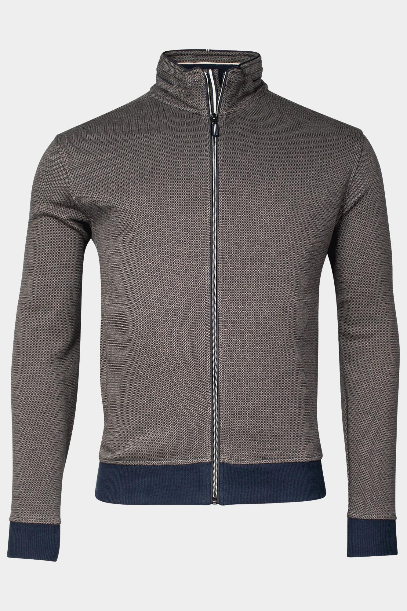 Baileys Vest Bruin Sweat Cardigan Zip  2-tone al 322290/87